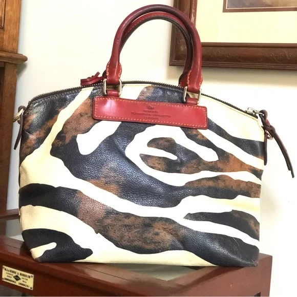 Dooney & Bourke Florentine Vachetta Zebra Satchel/Tote - Picture 5 of 11